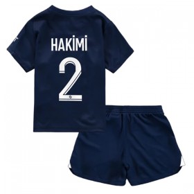 Virallinen pelipaita Paris Saint-Germain Hakimi 2 Koti 2022-23 Lyhythihainen - Lasten ( + Lyhyet housut )